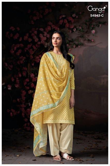 Ganga elyndra 4943 outlook cotton dress materials wholesalers